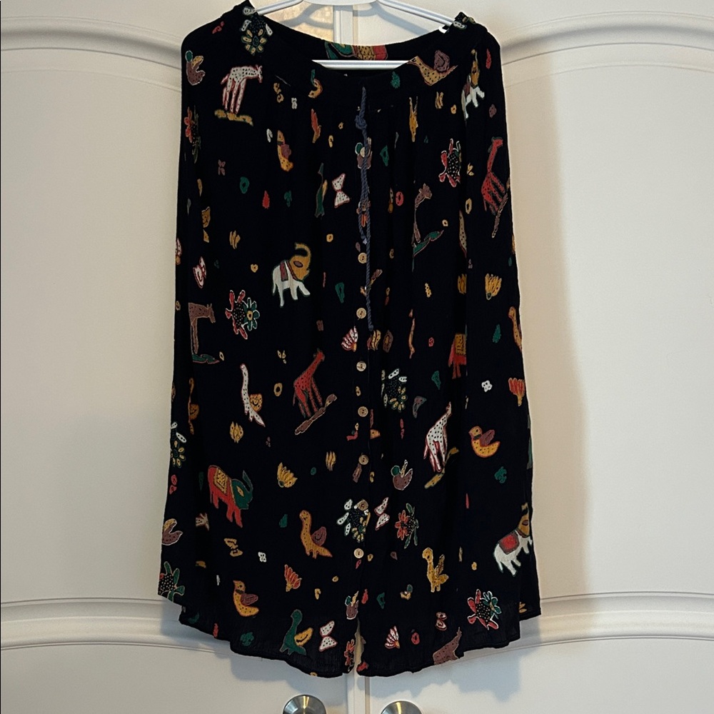 Colorful Animal Print Maxi Skirt